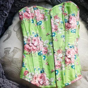 🏝Floral Lace Up Corset